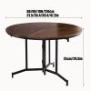 Ultra-Thin Extendable Round Solid Wood Dining Table view 2