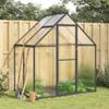 Hommdiy Aluminum Greenhouse with Foundation Frame, Anthracite, 169 x 114 x 195 cm view 2