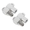 PLAFOPE Pneumatic Swivel Fitting, 360° Rotatable Metal Hose Connector, 2 Pieces view 1