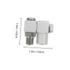 PLAFOPE Pneumatic Swivel Fitting, 360° Rotatable Metal Hose Connector, 2 Pieces view 2