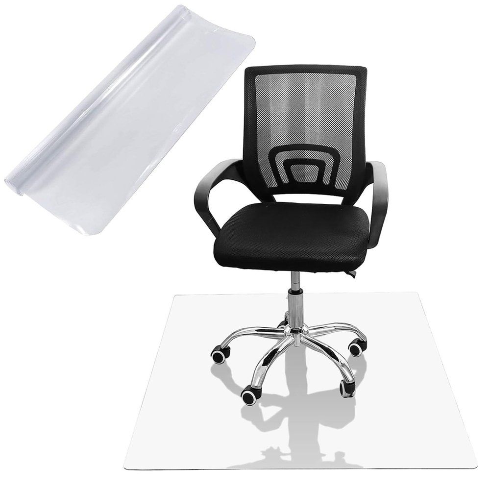 Transparent Hard Floor Chair Mat, 1 mm, 110 x 240 cm