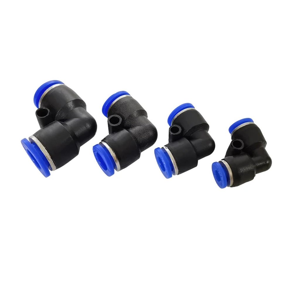 PV4–PV16 L-Type Brass Quick-Connect Fittings, 10-Pack (PV16)