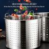 AYCDL Commercial Stainless Steel Stock Pot with Basket, 27/45/63 qt view 2