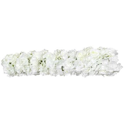 ROGONPDK 1-Piece 1 m Artificial Rose Flower Garland for Wedding Arches, Stage and Wall Backdrops, 100 × 25 cm Silk Flower Garland