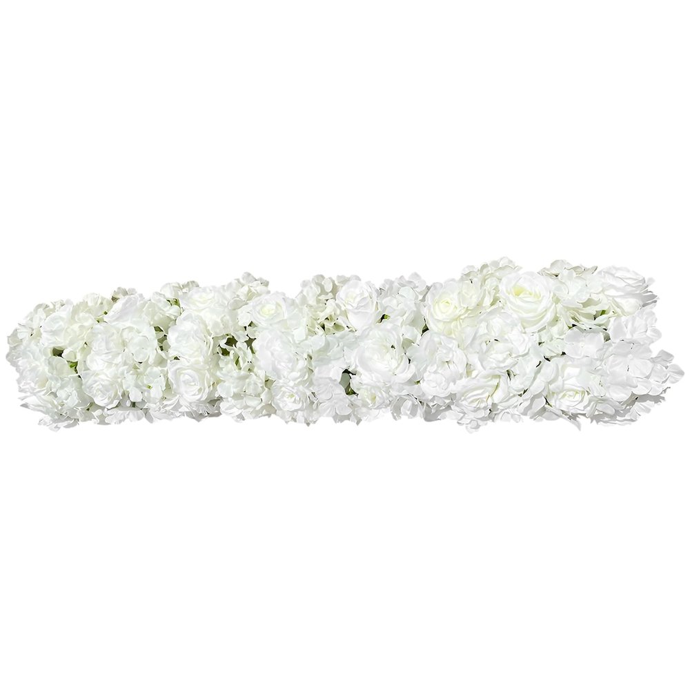 ROGONPDK 1-Piece 1 m Artificial Rose Flower Garland for Wedding Arches, Stage and Wall Backdrops, 100 × 25 cm Silk Flower Garland