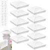 Post Caps 10 x 10 cm, 10-Piece Set, White, UV-Resistant view 1