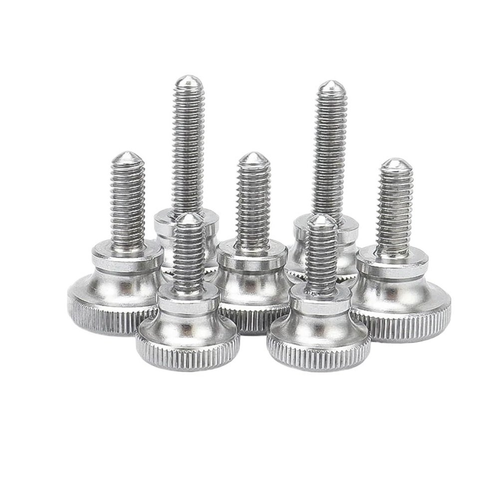 High-Head Wing-Style Knurled Screws, 6-Piece Set, 304 Stainless Steel (M2 x 10 mm)