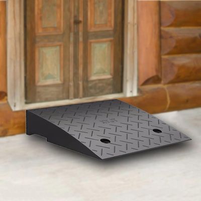 UZAMIRLEX Rubber Threshold Ramps, Rubber Curb Ramp, Black, 3.5–5.5 in (H 9 cm/3.5 in)
