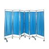 6-Panel Folding Room Divider with Casters, Blue view 1