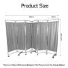 6-Panel Folding Room Divider with Casters, Blue view 2
