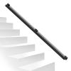 Jaxguom Square Tube Handrail, 150 cm, Modern Black Iron Stair Railing with Powder Coating, Complete Set with Screws view 1