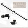 Jaxguom Square Tube Handrail, 150 cm, Modern Black Iron Stair Railing with Powder Coating, Complete Set with Screws view 3
