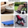 Indoor Threshold Ramp, 110 cm Rise, Plastic Household Ramp for Wheelchairs, Sweepers, and Bathrooms (Gray, 12 × 5 cm / 5 × 2 in) view 4