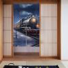 XBKGOHA Winter Christmas Train Curtain Set, 2 Pieces, 34 x 56 in view 1