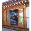 XBKGOHA Winter Christmas Train Curtain Set, 2 Pieces, 34 x 56 in view 2