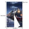 XBKGOHA Winter Christmas Train Curtain Set, 2 Pieces, 34 x 56 in view 3
