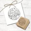 Dekolando Christmas Wood Stamp “Happy Holidays” and “Merry Christmas” in Various Languages, 68 mm view 1