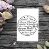 Dekolando Christmas Wood Stamp “Happy Holidays” and “Merry Christmas” in Various Languages, 68 mm view 2