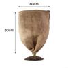Winter Frost Protection Plant Cover with Zipper and Drawstring, Jute, 60 x 80 cm view 4