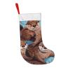 JKLQWC Cute Brown Otter Print Plush Christmas Stocking view 2