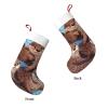 JKLQWC Cute Brown Otter Print Plush Christmas Stocking view 3