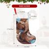 JKLQWC Cute Brown Otter Print Plush Christmas Stocking view 4