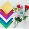 100 Square Food-Grade Aluminum Foil Sheets, 9 x 9 cm, Metallic Rose Red, Smooth Surface view 3