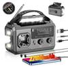 27,000mAh Emergency Crank Radio with FM/AM, Bluetooth, Solar Charging, SOS Alarm, Flashlight and Compass view 1