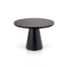 KHG Round Dining Table, 110 cm, Black with Glass Top view 1
