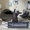 KHG Round Dining Table, 110 cm, Black with Glass Top view 4