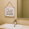 Dekolando Funny Toilet Sign “Are You Pooping? Frog Frogs” 15 × 15 cm (also 20 × 20 cm) | Funny Bathroom Sign | Hanging Door Sign for Toilet & Guest Bathroom view 4