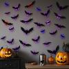 Halloween Bat Stickers, 36-Piece 3D Set with LED Lights view 3