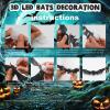 Halloween Bat Stickers, 36-Piece 3D Set with LED Lights view 4