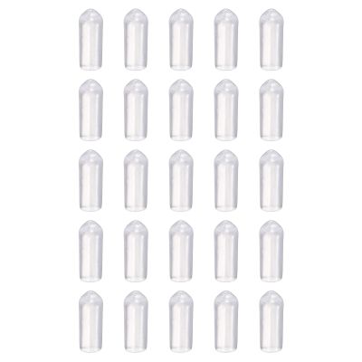 QUARKZMAN 100-Pack Round Rubber End Caps, 5 mm ID, Clear