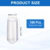 QUARKZMAN 100-Pack Round Rubber End Caps, 5 mm ID, Clear view 2