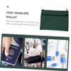 2-Pack PU Zipper Pouches for Money and Documents, Green view 4