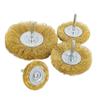 2-Piece Brass Wire Wheel Brush Set, 1/4-Inch Shank, for Deburring view 3