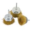 2-Piece Brass Wire Wheel Brush Set, 1/4-Inch Shank, for Deburring view 4