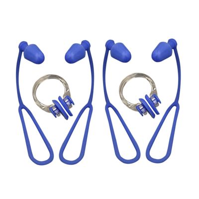Sosoport Soft Silicone Nose Clip and Earplug Set with Cord for Children and Adults
