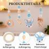 Whcctl 4-Piece Wooden Baby Play Gym Toys, Hanging Baby Toys, Blue view 4