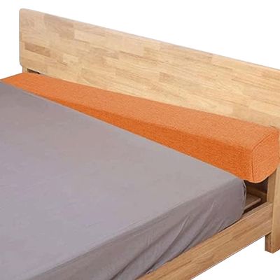 Bed Gap Filler Pillow, Orange, 100 x 10 x 10 cm