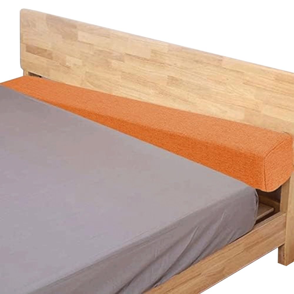 Bed Gap Filler Pillow, Orange, 100 x 10 x 10 cm