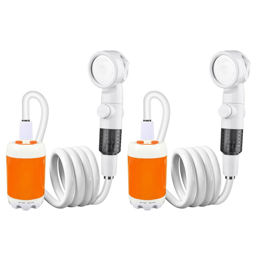 Rechargeable Outdoor Shower Set, Cordless Water Sprayer for Camping, Pet Care and Travel, 2-Piece