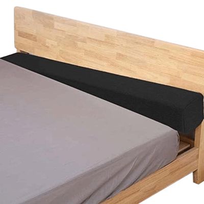 uyeoco Bed Gap Filler, Long Memory Foam Headboard Cushion, Black, 150 x 20 x 20 cm