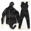 7 mm Long-Sleeve Split Wetsuit with Hood, 2-Piece Neoprene Snorkeling Suit for Men (S, 160–165 cm, 47–52 kg) view 2
