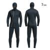 7 mm Long-Sleeve Split Wetsuit with Hood, 2-Piece Neoprene Snorkeling Suit for Men (S, 160–165 cm, 47–52 kg) view 3