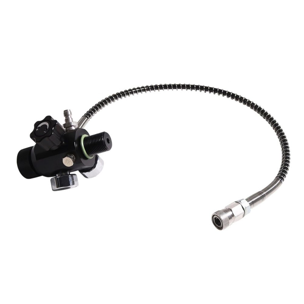 ROYJJ High-Pressure DIN Valve Filling Adapter with Dual Gauges