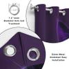 Purple and Black Kawaii Cat Blackout Curtains, 2-Piece Set, 260 x 140 cm view 4