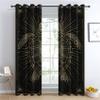 Sea Turtle Black and Gold Gothic Celestial Blackout Curtains with Grommets, 2-Pack, 220 x 140 cm view 2