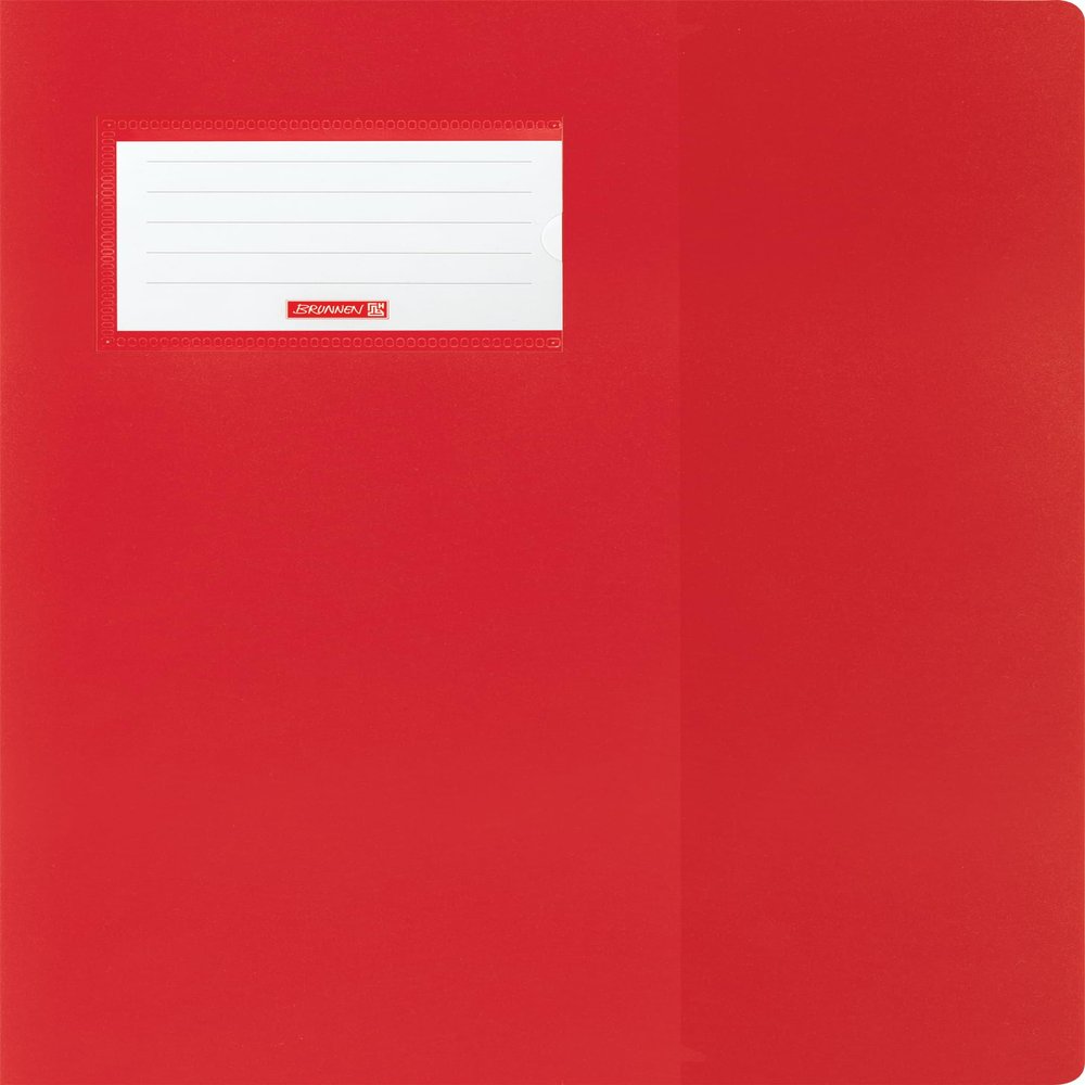 BRUNNEN FACT!pp Exercise Book Cover, A4, Red